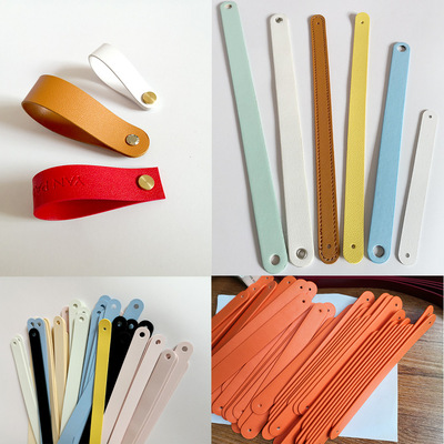 Leather Handles wholesale customized PU/PVC Leather portable Tape Imitation leather high-grade Leather Oil edges Browne