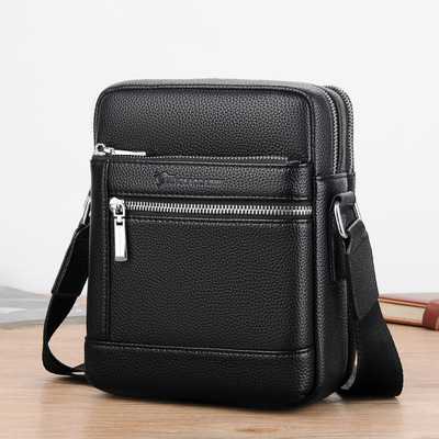 kangaroo Men's bag The single shoulder bag man a leather bag fashion Trend knapsack leisure time Bag High-capacity Inclined shoulder bag