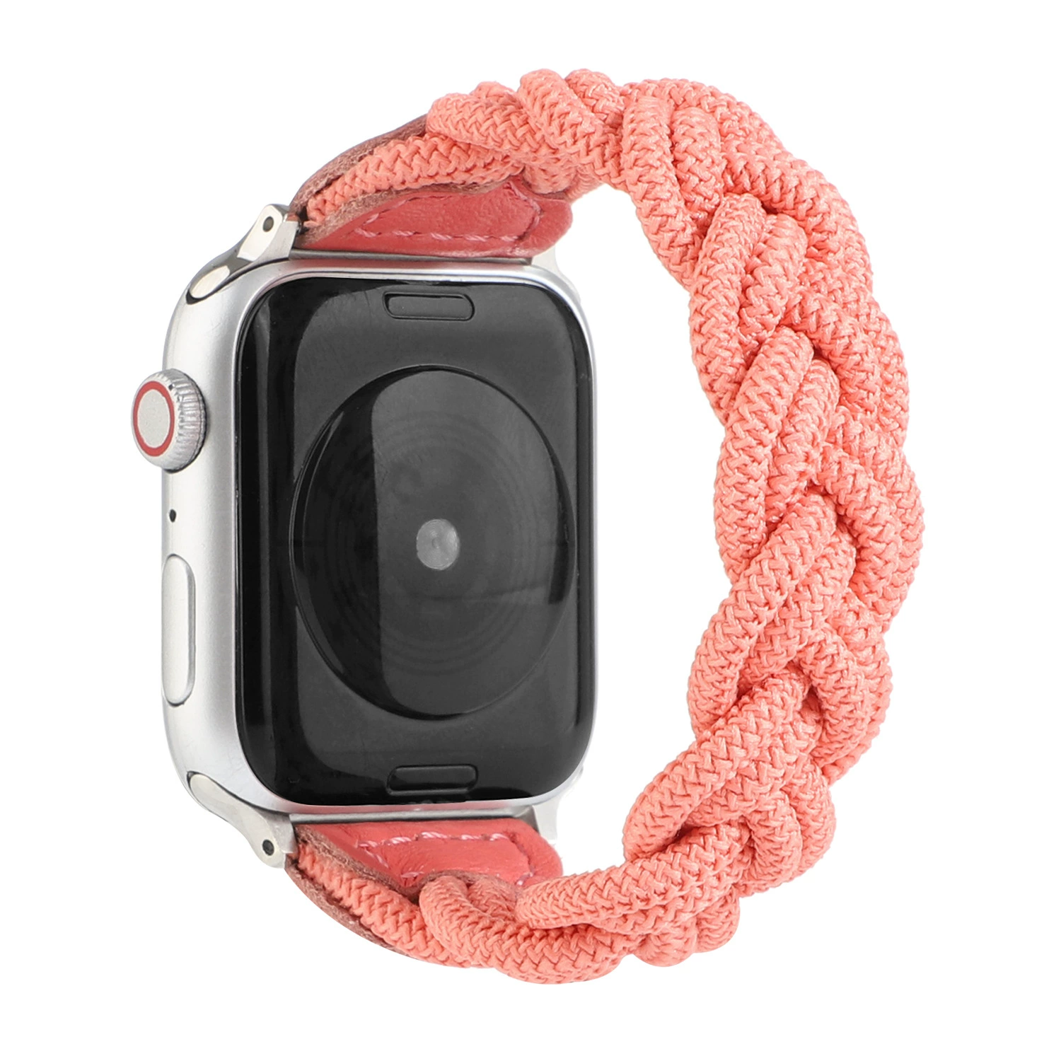 Apple, woven elastic watch strap handmade with pigtail