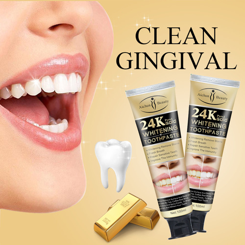 Cross-border aichun 24k gold cleaning toothpaste removes tooth stains, removes bad breath, strengthens teeth and protects teeth, wholesale toothpaste