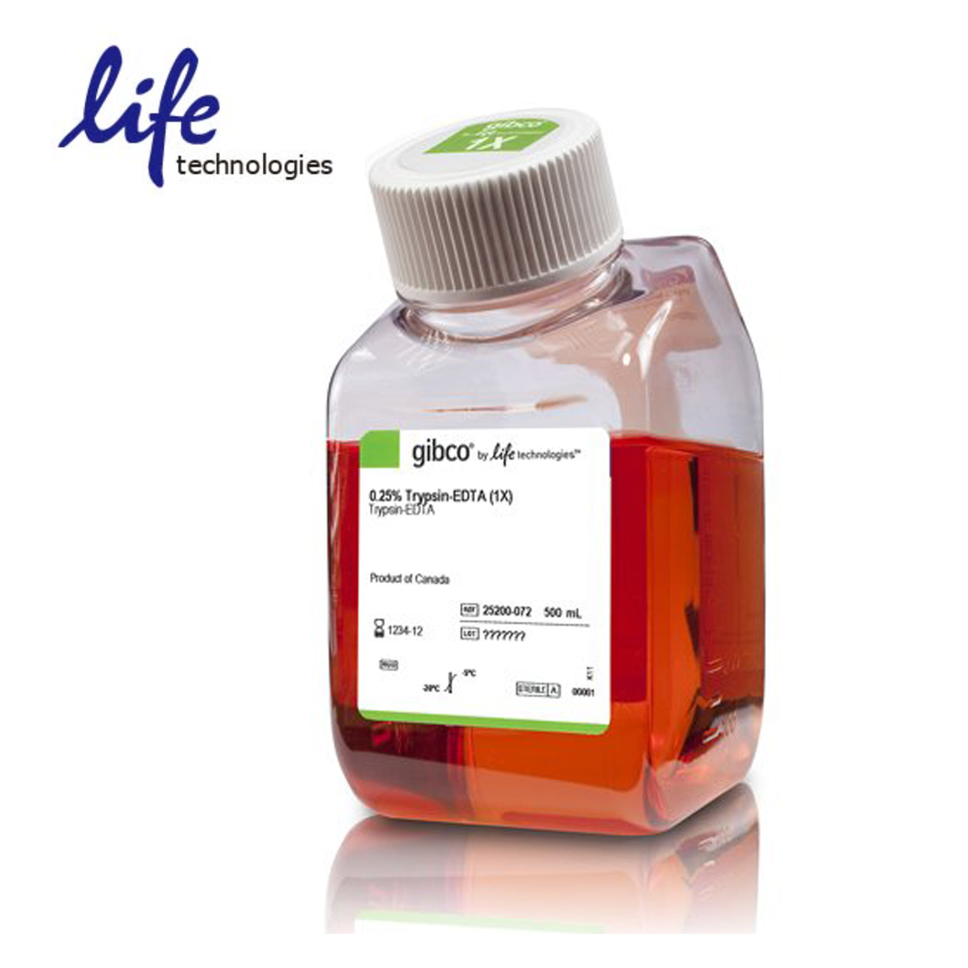 LIFE 25200-072 Trypsin-EDTA (0.25%)，胰蛋白酶溶液，500ML-阿里巴巴
