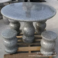 Оптовая Продажа с фабрики на заказ Мраморный Круглый стол каменный стол каменная скамейка парк гранитный каменный стол и стул открытый двор каменный стол и стул