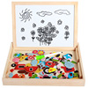 Wooden drawing board, intellectual brainteaser, toy, magnetic farm, early education