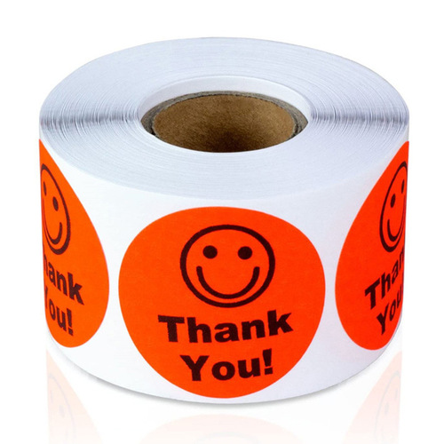 Amazon thank you round thankyou seal sticker self-adhesive label baking outer packaging decorative sticker