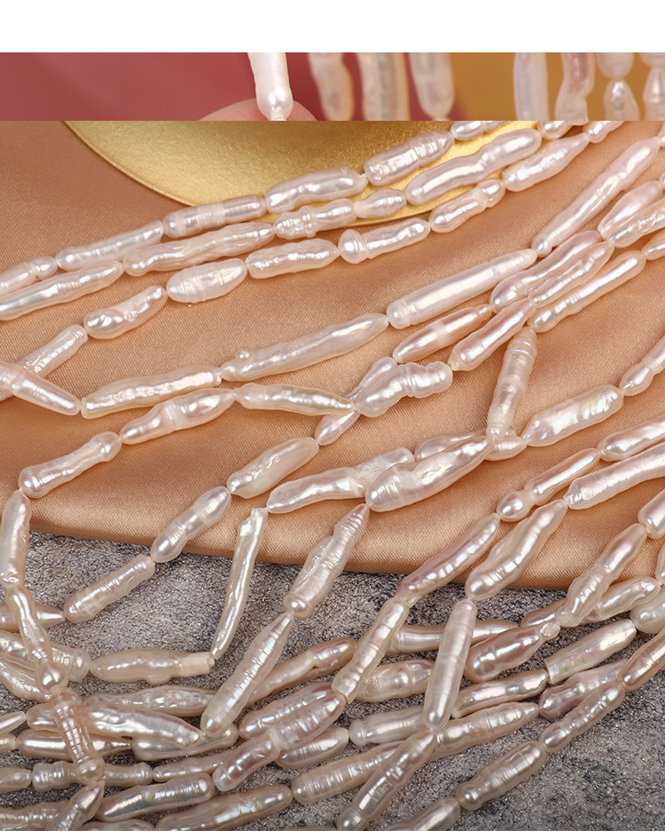 19g Weight Necklace Classification 1 Piece Quantity Daily Occasion Natural Freshwater Pearl Material Geometric Pattern Beaded Design Fashion Style Fashion Geometric Natural Freshwater Pearl Beaded Necklace 1 Piece 6