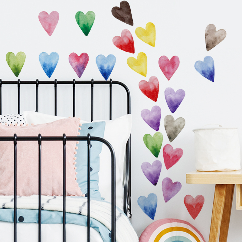 New Creative Watercolor Love Wall Stickers display picture 7