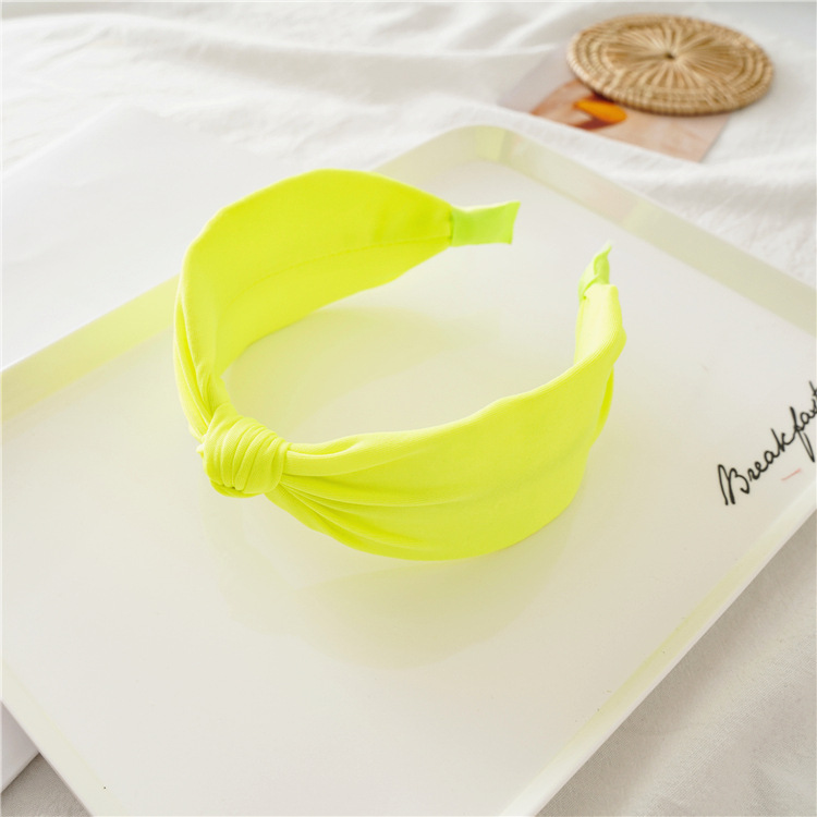 Sweet Solid Color Knot Cloth Hair Band display picture 4