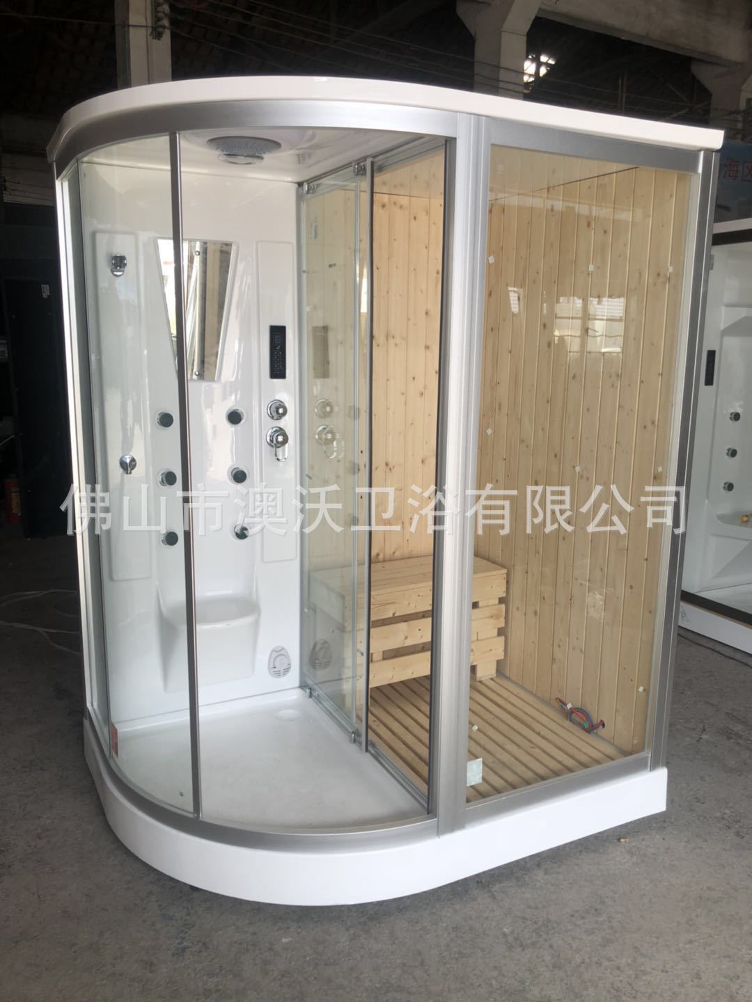 Salón de belleza del club sala de vapor de sudor sala de sudor dos en uno sala de vapor húmeda seca sala de ducha de vapor integrada de doble uso