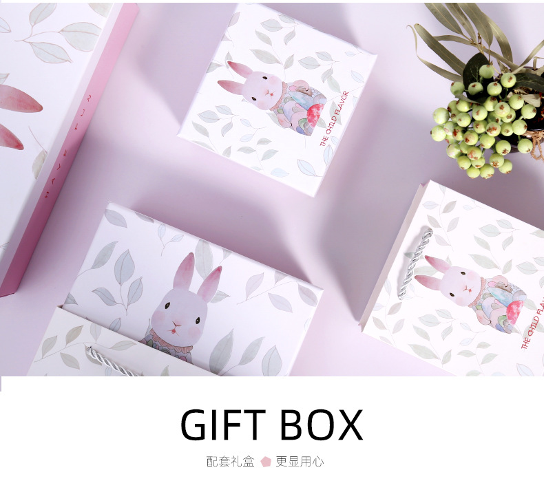 厂家批发小清新兔子礼品袋卡通创意手提袋回礼包装袋现货纸袋定制