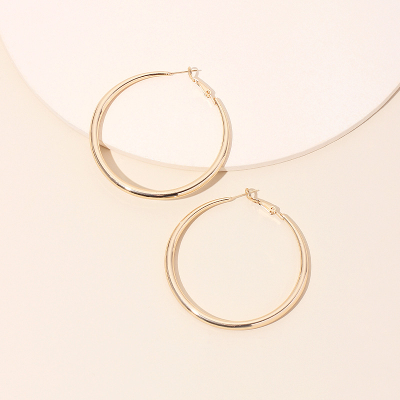 New Trendy Ear Hoop Earrings Feminine Ring Exaggerated Large Hoop Earrings Wholesale Nihaojewelry display picture 1