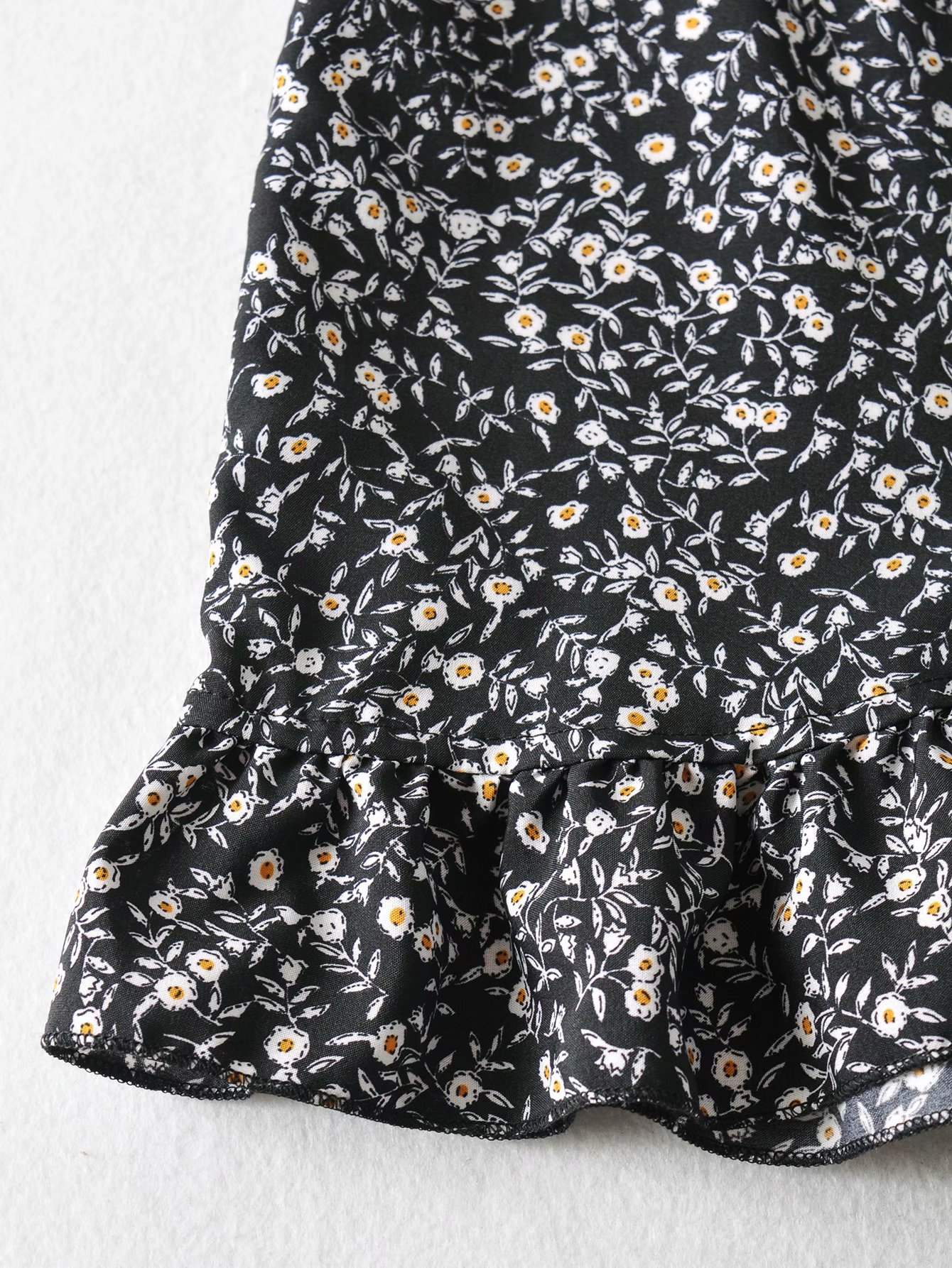  ruffled slim fit all-match thin floral skirt  NSAM4521