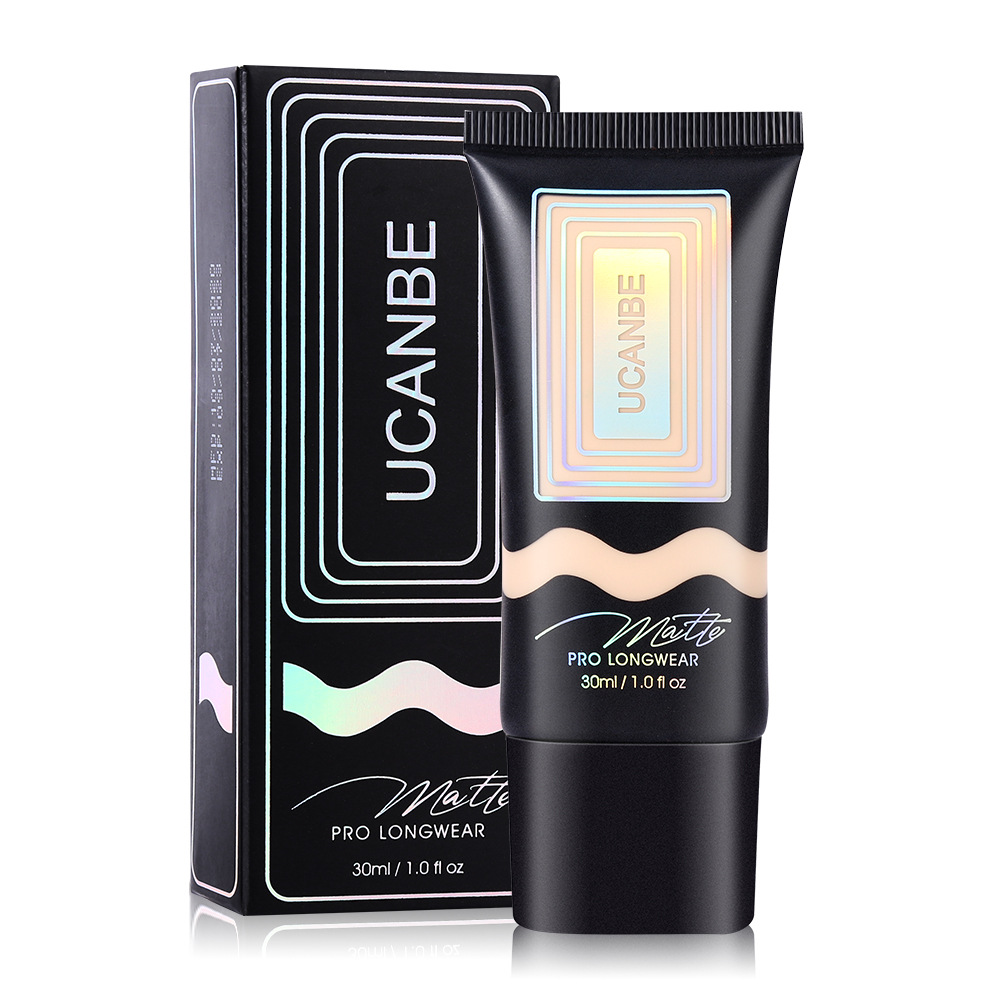ucanbe哑光轻薄粉底液 控油遮瑕遮痘印 定妆提亮肤色隔离粉底液|ms