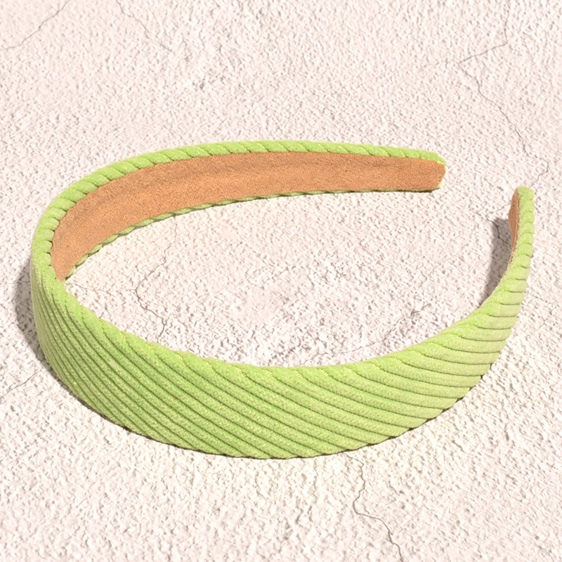 Simple Corduroy Candy Color Headband display picture 8