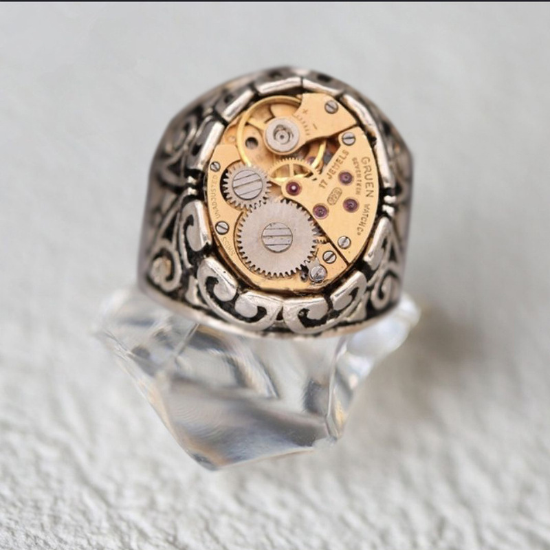 wish AliExpress new precision mechanical disc design metal ring gear modeling movement accessories ring ring