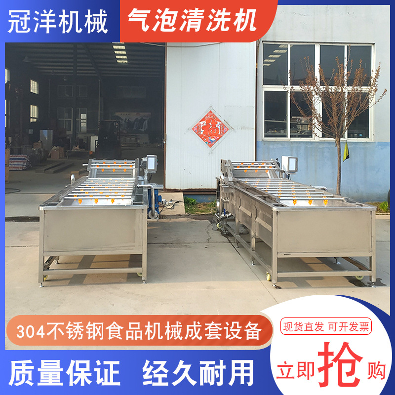 商用果蔬气泡清洗机 花生毛豆风选喷淋式清洗线 叶菜类清洗设备