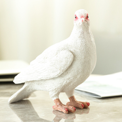 廠家直批花園造景鴿子擺件現代家居樹脂工藝品和平鴿電視櫃裝飾品