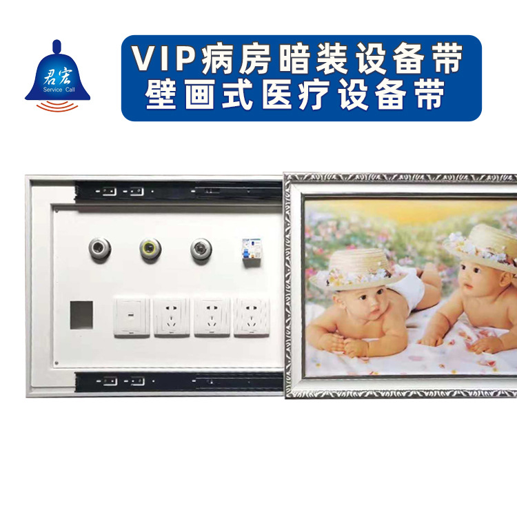 医院养老院病人暗装隐藏壁画式设备带医护VIP病房壁挂式设备带