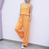 2020 fashion temperament summer knitting Button vest Easy Show thin Straight Jumpsuits