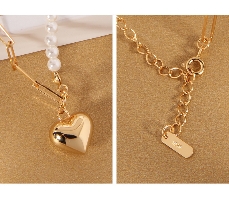 16g Weight Pendant Necklace Classification 1 Piece Quantity 925 Sterling Silver Plating Heart Shape Pendant Necklace