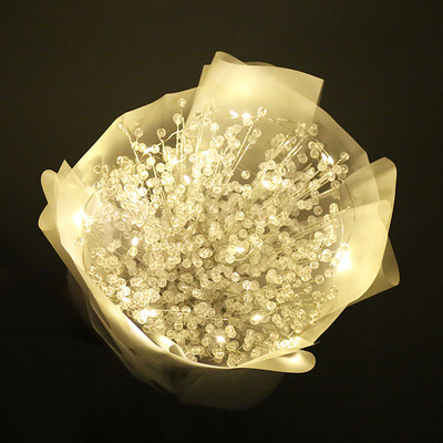 節日創意滿天星燈裝飾花束擺件手工DIY材料包閨蜜女朋友生日禮物