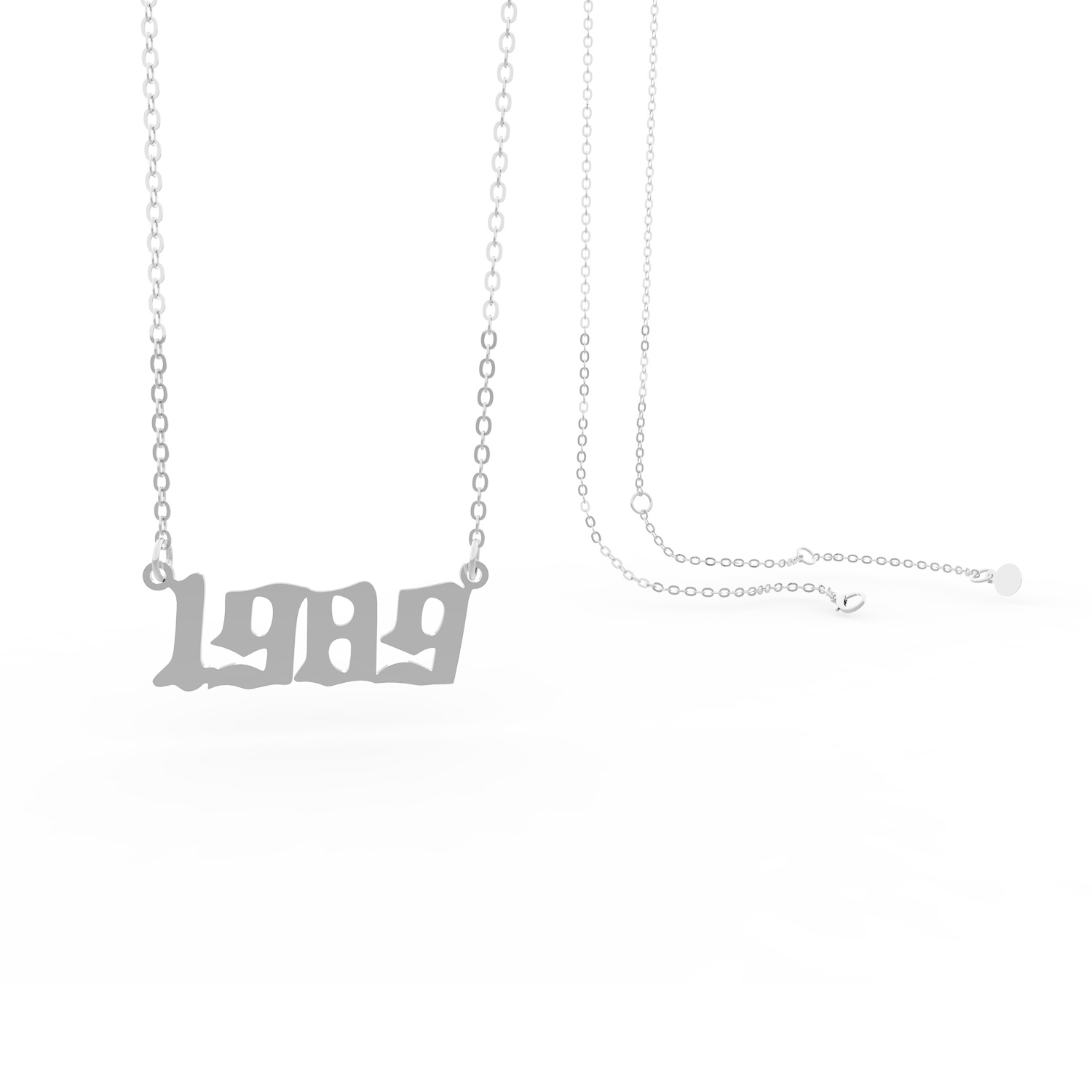 Retro Stainless Steel 28 Years Number Necklace display picture 31