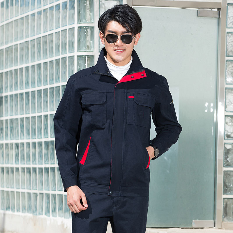 春秋工作服套装男女劳保长袖汽修工作服工衣工厂服春秋套装定制