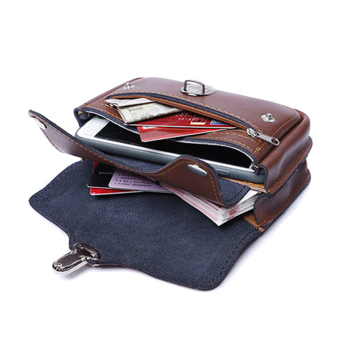 Cowhide mobile phone bag genuine leather men's belt middle-aged and elderly mobile phone waist bag construction site waterproof mobile phone case 7 inches 6 inches 4 inches