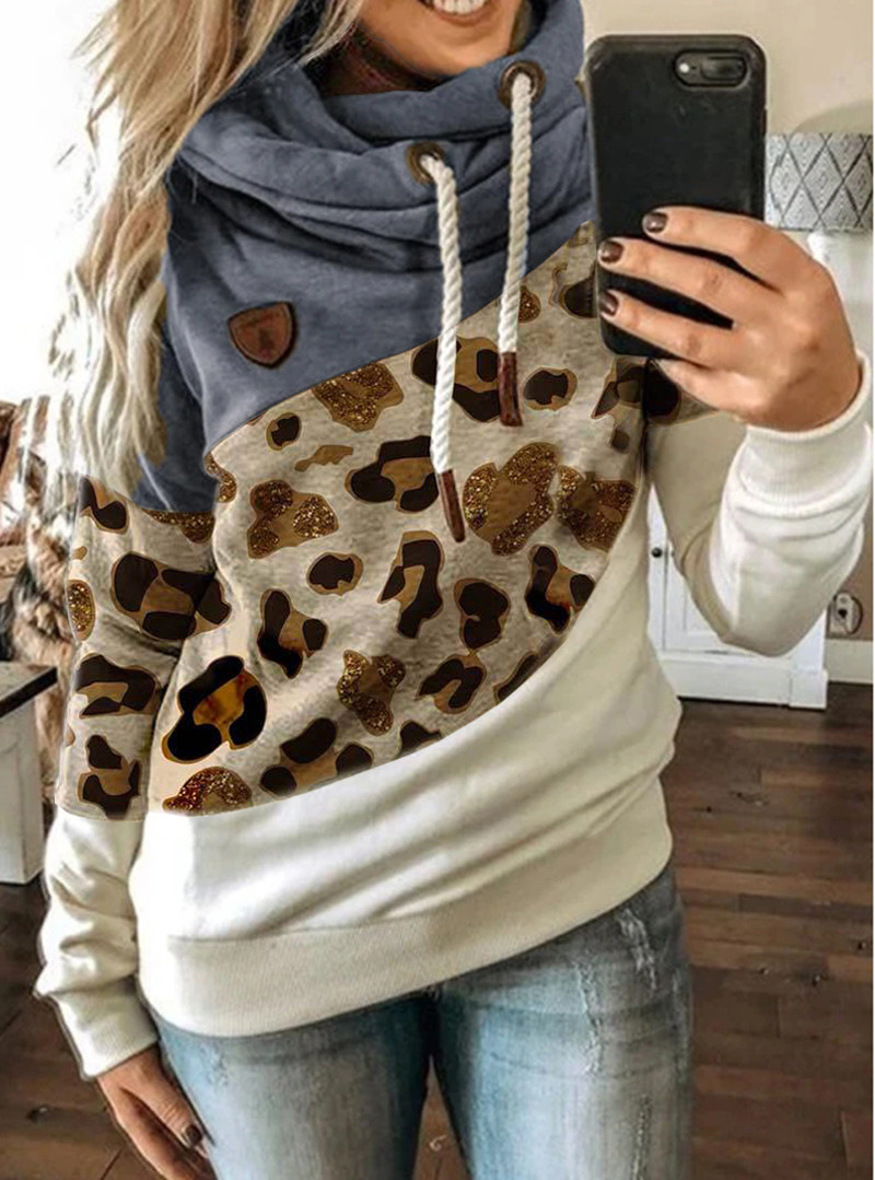 Printing Stitching Hooded Fleece Loose Sweater - Hoodies & Sweatshirts - Uniqistic.com