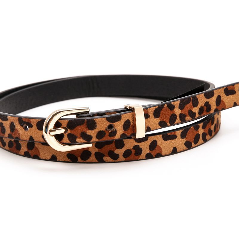 Popular Brown Suede Leopard Pattern Fashion Versatile Women's Belt 2021 New_voghion.com
