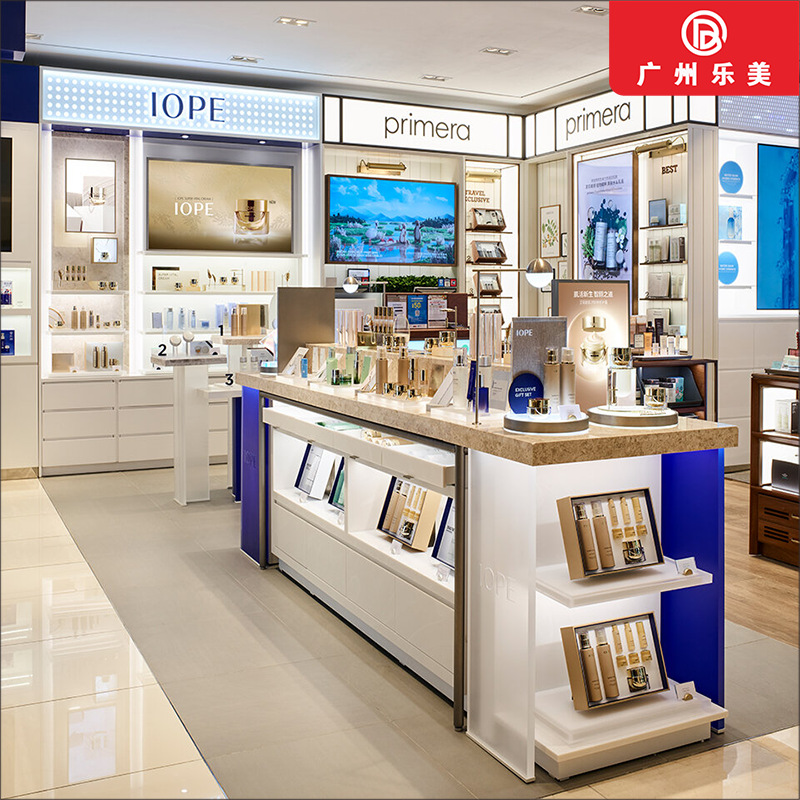 商场高端化妆品中岛柜前柜 面膜柜台置物柜精油护肤品柜台展示柜