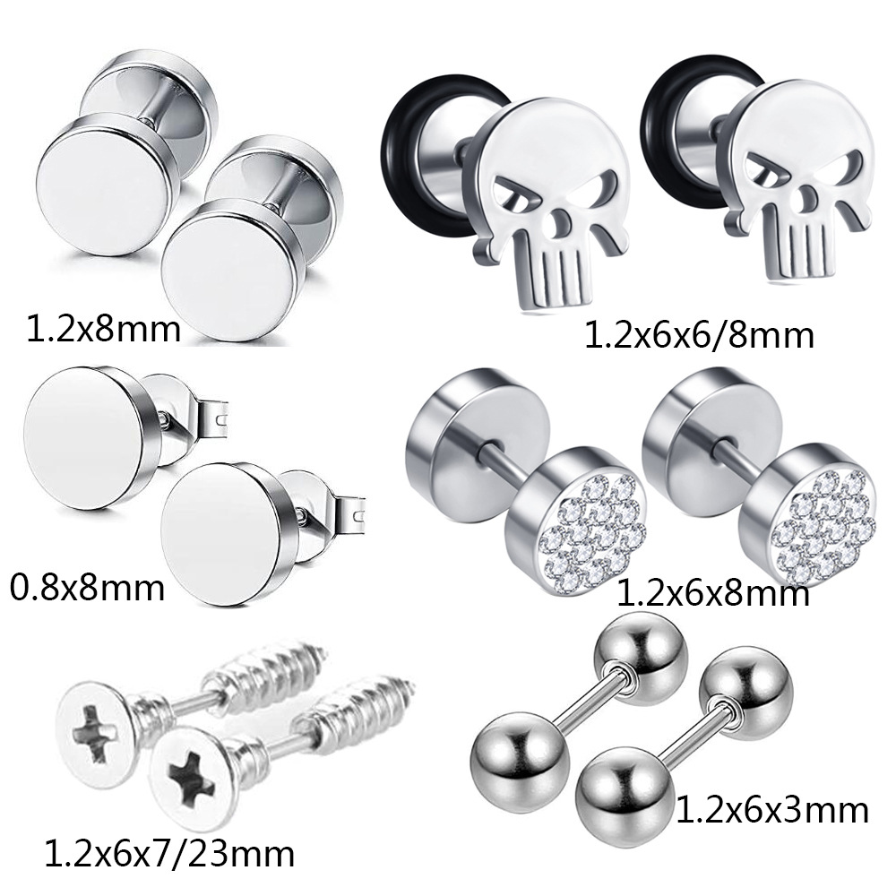 Pointed titanium steel lip stud product view