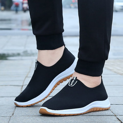 2023 Autumn Cowhide Sole Old Beijing Cloth Shoes for Men, Slip-Resistant, Durable, Thick-Insole Cloth Shoes with Breathability, Sports Casual Shoes