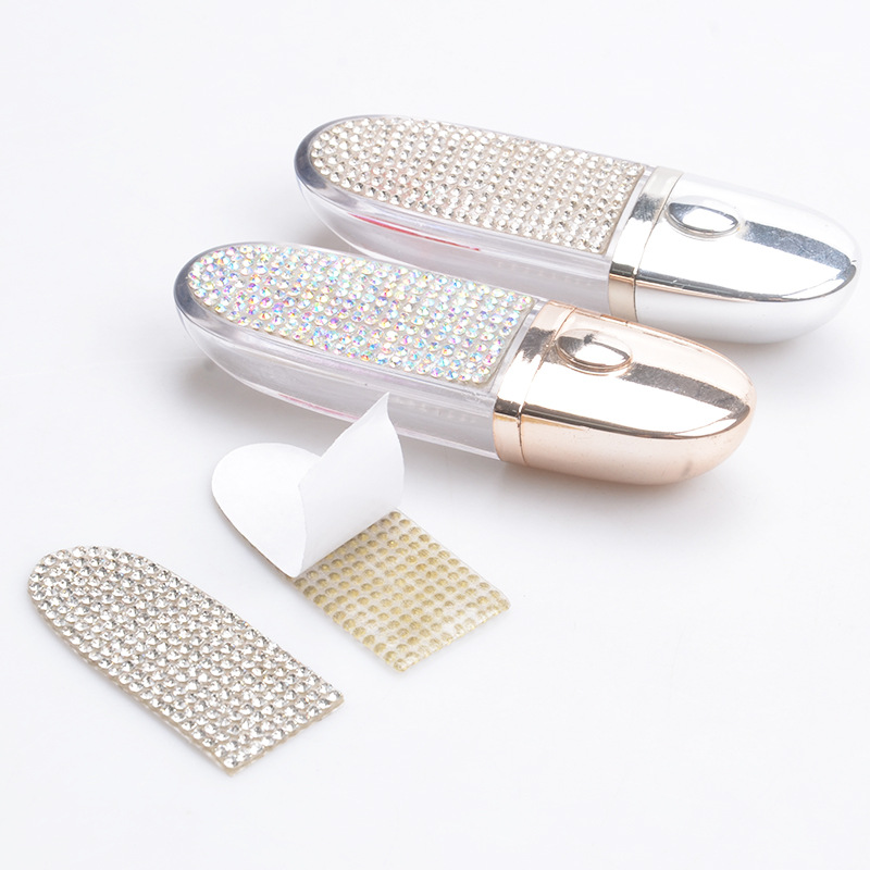 彩色单尖排钻透明水钻AB钻背自粘胶网贴片diy唇釉口红管装饰钻贴|ms