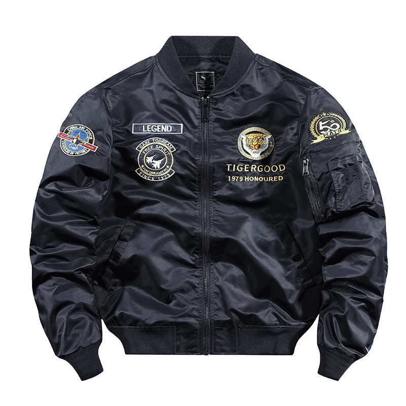 Live Broadcast Men's Air Force ma1 Aviator Jacket Men's Tiger Embroidered Baseball Suit Large Size Coat Work Jacket Trendy
