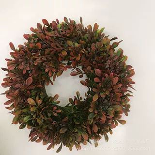 仿真花环草环门饰装饰挂件美式大号小号米兰草花环家居墙饰壁挂