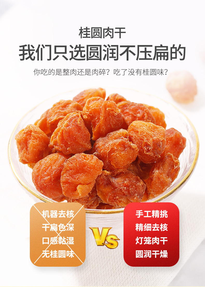 Dried Longan Meat Pitted Guiyuan Rou 150g Box Fujian Dried Longan Flesh specifications