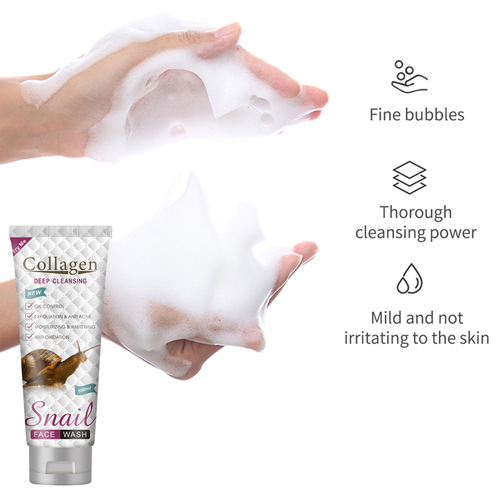 Peimeii cross-border collagen snail facial cleanser cleans pores facial cleanser wholesale facial cleanser