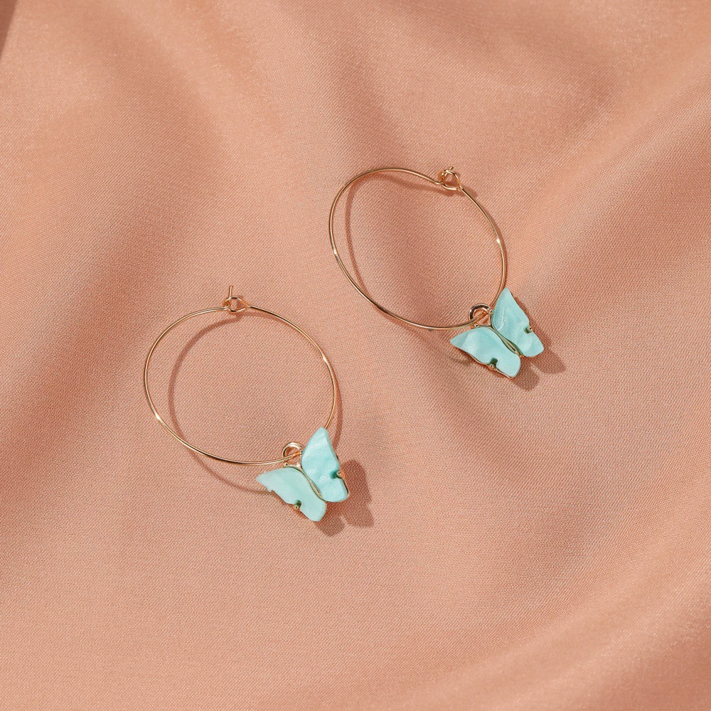 Acrylic earrings, for import, European style, simple and elegant design