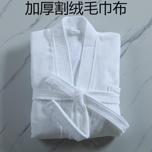 Хлопковый длинный демисезонный банный халат подходит для мужчин и женщин, бархатное белое термобелье, оптовые продажи, увеличенная толщина