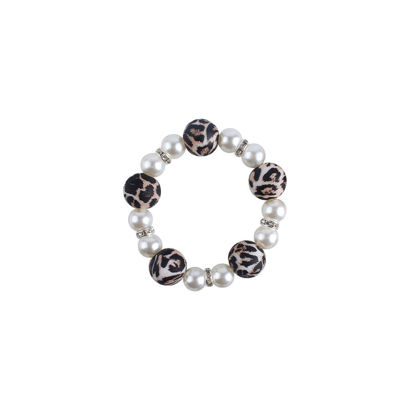 Nuevo bebé haya chupete clip bebé creativo leopardo perlas de gel mordedor gel pulsera chupete cadena anti-cadena