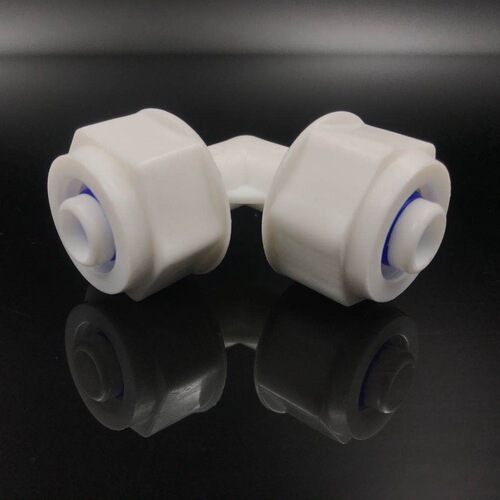 pom4 points aluminum plastic pipe plastic joint 16 size flow nylon pipe fittings inner and outer wire tee elbow direct ball valve