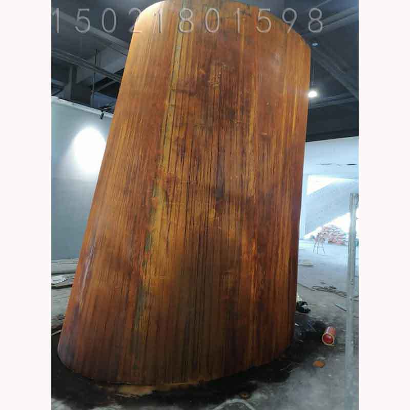 耐候钢板包门头上海锈蚀处理焊接安装Q235NH耐候钢板包边门套做旧