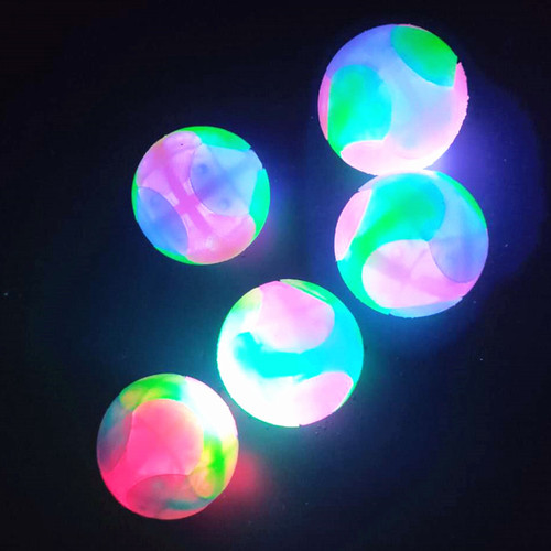 Yiwu factory's hot-selling, high-elasticity dog toy ball: small dog & Teddy pet-friendly glowing bouncy ball