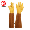 Manufactor wholesale cowhide lengthen gardening glove rose Stab prevention Beekeeping glove work welding glove BC level