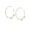 Trend fashionable earrings from pearl, European style, wholesale