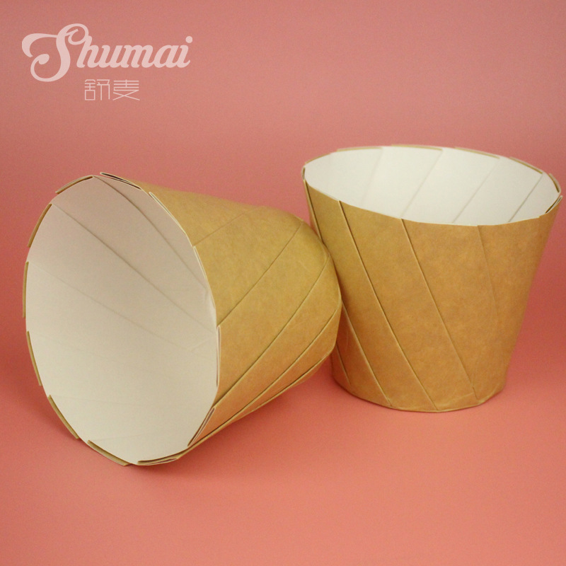 烘焙纸杯 戚风蛋糕纸杯 大号旋风奶茶蛋糕杯 外卖打包杯25个装