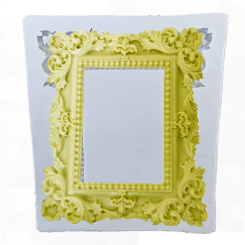 Ретро квадратный fondant, фоторамка, силиконовая форма, акриловая глина