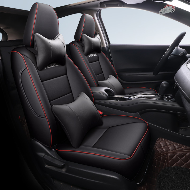 Binzhi – Modelə uyğun (Original) oturacaq örtükləri for Honda Vezel - xe552-deluxe-black-red-line-for-2023-vezel