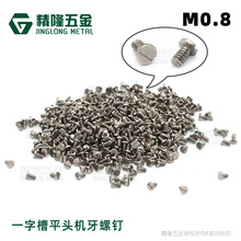 M0.8*1.5一字平头微型螺钉超小机丝精密螺丝手表维修不锈钢303