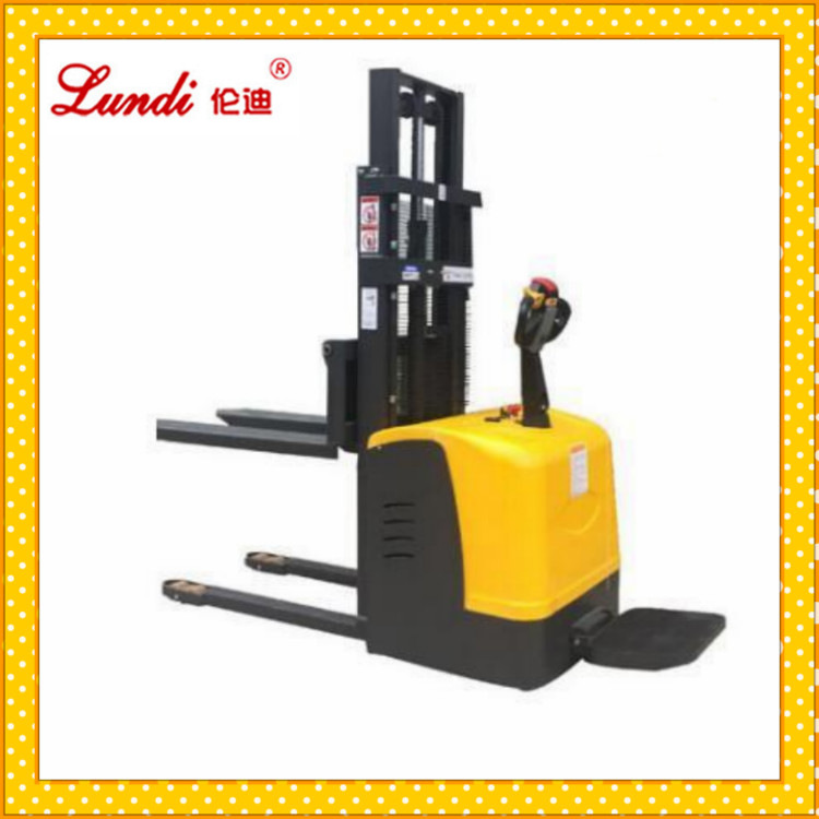 全电动堆高车 1.5吨2.5米全电动站驾式升高车 搬运车